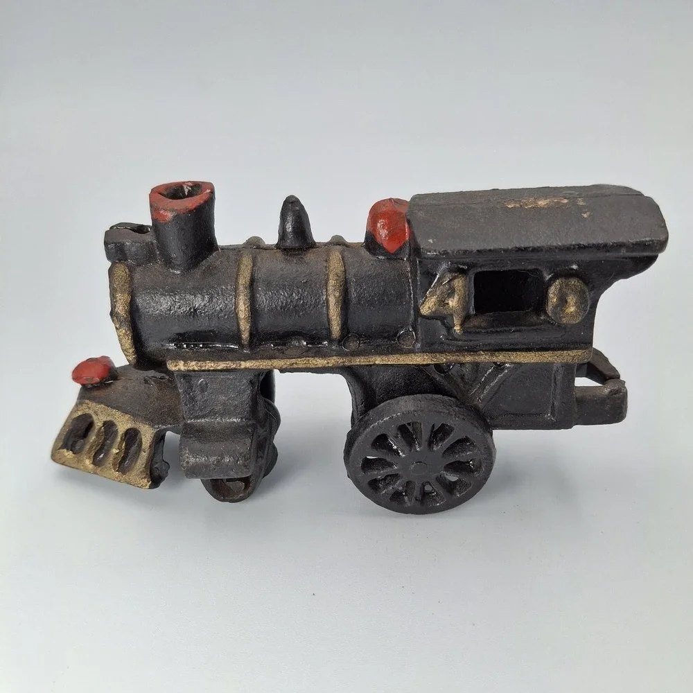 Vintage Cast Iron Train Locomotive Engine 3